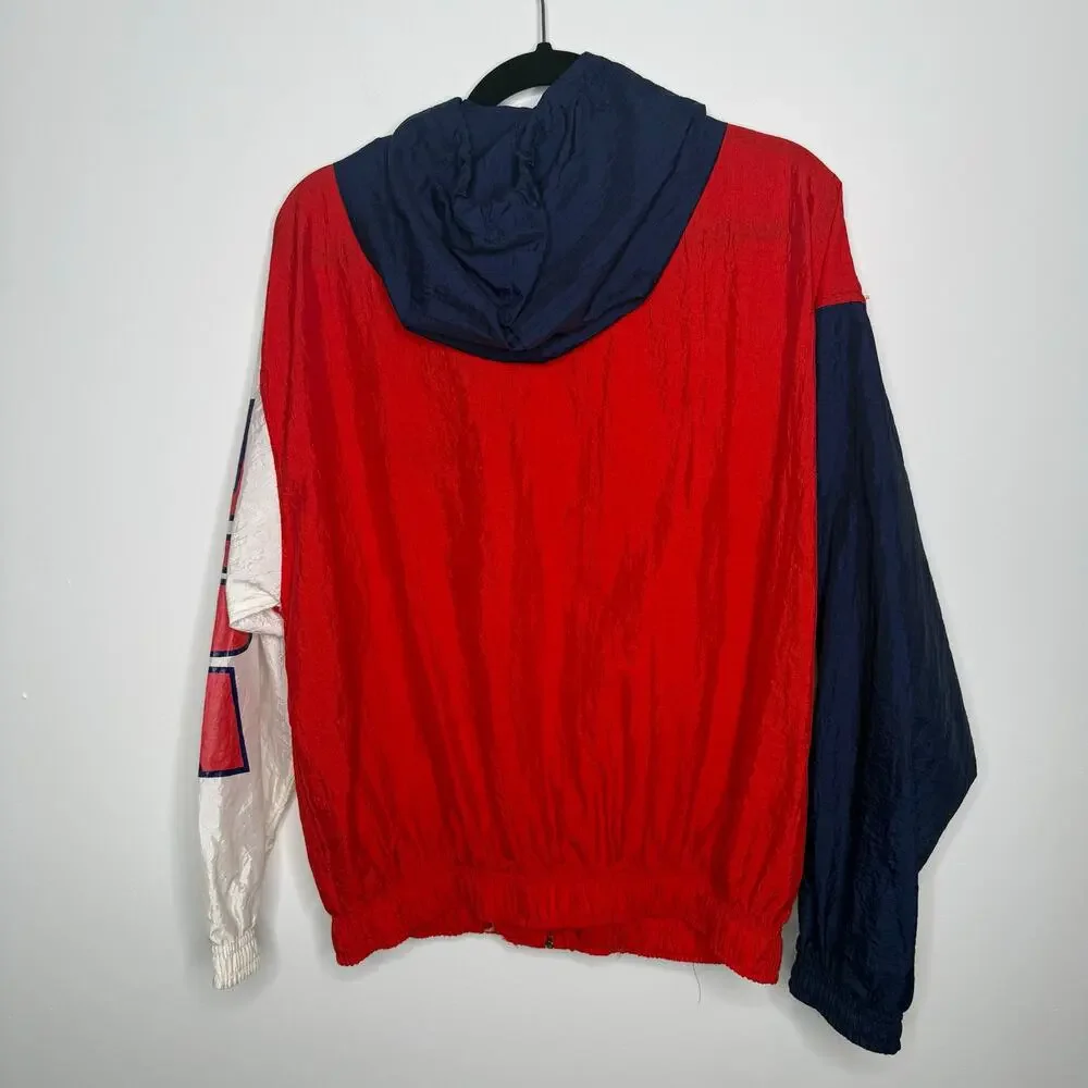 Vintage Next Exit Mens'Womens Red White and Blue Wind Breaker Size Large